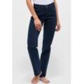 High-waist-Jeans ANGELS "DOLLY", Damen, Gr. 42, Länge 32, blau (blau blau), Denim/Jeans, Obermaterial: 78% Baumwolle, 21% Polyester, 1% Elasthan, unifarben, casual, straight fit lang, Jeans, im klassichen 5-Pocket-Stil