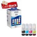 AKTION: EPSON 104/T00P64 schwarz, cyan, magenta, gelb Tintenflaschen, 4er-Set mit CashBack