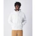 Kapuzensweatshirt CHAMPION "Hooded Sweatshirt", Herren, Gr. S (44/46), weiß (way), Obermaterial: 70% Baumwolle, 30% Polyester, sportlich, Sweatshirts