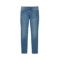 TOM TAILOR Damen Tapered Jeans, blau, Uni, Gr. 34/32