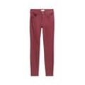 TOM TAILOR DENIM Damen Coated Nela Extra Skinny Jeans, rot, Uni, Gr. 32/32