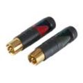 Neutrik - cinch (paar), vergoldet, solid pin, für 3 - 7.3mm kabel