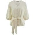 Bluse V-Ausschnitt Uta Raasch beige, 40