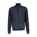 Sweatjacke LERROS "LERROS Herren Sweatjacke mit gesteppter Front", Herren, Gr. S, blau (classic navy), 80% Baumwolle, 20% Polyester, Sweatjacken