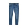 5-Pocket-Jeans TOM TAILOR DENIM, Herren, Gr. 34, Länge 30, blau (used mid), Denim/Jeans, Obermaterial: 78% Baumwolle, 20% Polyester, 2% Elasthan. Futter: 65% Polyester, 35% Baumwolle, unifarben, casual, schmal lang, Jeans, mit Stretch