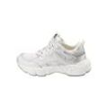 Trainingsschuh BUFFALO "Buffalo Damen Buffalo Cld Run Jog Sneaker Low", Damen, Gr. 41, weiß (weiß, silber), Schuhe