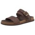 Outdoorsandale TIMBERLAND "Amalfi Vibes 2Band Sandal", Gr. 43, braun (dunkelbraun), Leder, sportlich, Schuhe