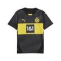 Trainingstop PUMA "BVB AWAY JERSEY REPLICA", Herren, Gr. L, puma schwarz, faster gelb, Web, Obermaterial: 100% Polyester, gemustert, sportlich, regular fit normal, Rundhals, Kurzarm, Tops, Fußballtrikot - BVB Auswärtstrikot 2024/2025