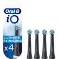 Aufsteckbürste ORAL-B "iO Ultimative Reinigung BLACK", schwarz, Zahnbürstenköpfe, 4 St., iO Technologie