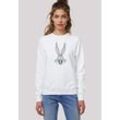 Sweatshirt F4NT4STIC "Looney Tunes Bugs Bunny", Damen, Gr. L, weiß, Obermaterial: 85% Baumwolle, 15% Polyester, casual, regular fit, Rundhals, Langarm ohne Bündchen, Sweatshirts, Premium Qualität