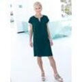 Sommerkleid CASUAL LOOKS "Kleid", Damen, Gr. 38, Normalgrößen, grün (dunkelgrün), 100% Viskose, unifarben, kurz, Rundhals, Kleider Partykleid