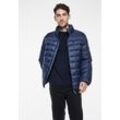 Steppjacke STREET ONE MEN, Herren, Gr. L (42), blau (skydive blau), Stoff, 100% Nylon , unifarben, casual, normal normal, hoch geschlossener Ausschnitt, Langarm Bündchen, Jacken, mit Stehkragen