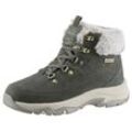 Winterboots SKECHERS "TREGO-", Damen, Gr. 37, grün (olivgrün), Veloursleder, casual, Schuhe, Chunky Boots, Freizeitschuh, Winterstiefel mit Plateausohle