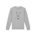 Sweatshirt F4NT4STIC "Looney Tunes Bugs Bunny", Damen, Gr. L, grau (erdgrau), Obermaterial: 85% Baumwolle, 15% Polyester, casual, regular fit, Rundhals, Langarm ohne Bündchen, Sweatshirts, Premium Qualität