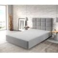 DELIFE Boxspringgestell Dream-Fine Mikrofaser Grau 120x200 cm, Bettgestelle