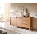 DELIFE Sideboard Caius 175 cm Akazie Aura 2 Türen 3 Schubladen, Sideboards