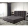 DELIFE Boxspringgestell Dream-Fine 180x200 cm Mikrofaser Schwarz, Bettgestelle