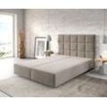 DELIFE Boxspringgestell Dream-Fine 140x200 cm Mikrofaser Beige, Bettgestelle