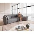 DELIFE Sofa Mairi 330x160 cm Mikrofaser Grau, Big Sofas