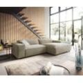 DELIFE Ecksofa Tenso 280x165 cm Chenille Beige Recamiere rechts, Ecksofas