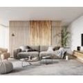 DELIFE Big-Sofa Cubico 290x120 Samt Silbergrau, Big Sofas