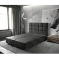 DELIFE Boxspringgestell Dream-Fine 160x200 cm Mikrofaser Anthrazit Vintage, Bettgestelle