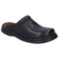 Clog JOSEF SEIBEL "Max", Herren, Gr. 39, schwarz, Leder, unifarben, klassisch, Schuhe Clog, Sommerschuh, Schlappen, Urlaub, mit gepolsterter Innensohle