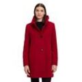 Wolljacke GIL BRET, Damen, Gr. 38, rot (rot dahlia), Web, Obermaterial: 75% Wolle, 20% Polyamid, 5% Kaschmir, unifarben, casual, bequem ca. Mitte Oberschenkel, Rundhals, Jacken, mit Stehkragen und Knopfverschluss