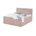 Jette Home Boxspringbett Jette Frame - rosa/pink - Materialmix - 184 cm - 129 cm - Möbel Kraft