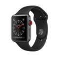 Apple Watch Series 3 (2017) GPS + Cellular 42 mm - Aluminium Space Grau - Sportarmband Schwarz