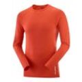 Salomon SENSE LS TEE Herren Laufshirt fiery red Gr. XL