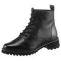 Schnürstiefelette ARA "KENT", Damen, Gr. 7,5 (41), schwarz, Glattleder, elegant, Schuhe, mit Profilsohle