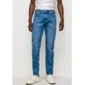 Slim-fit-Jeans PEPE JEANS "HATCH REGULAR", Herren, Gr. 34, Länge 34, blau (blau used), Denim/Jeans, Obermaterial: 99% Baumwolle, 1% Elasthan, casual, slim fit, Jeans, mit Stretchanteil