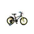 Byox Kinderfahrrad Monster 16 Zoll schwarz, Stützräder, Metall-Rahmen, Klingel