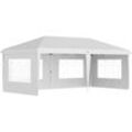 Outsunny - Pavillon ca. 3 x 6 m Partyzelt, Faltpavillon mit UV-Schutz, Pop Up Pavillon mit Fenster, Seitenwänden, Gartenzelt für Balkon, Terrasse,