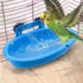 Vogelbad, Käfig, Vogelbäder, kleine Papageien, hängende Badewanne, Zubehör für Sittiche/Kanarienvögel (blau) - Csparkv