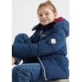 Winterjacke LEVI'S KIDS "LVG MIX MEDIA THIGH LENGTH PUF", Mädchen, Gr. 14 (158), blau (marineblaus), Obermaterial: 59% Polyester, 32% Baumwolle, 9% Nylon. Futter: 100% Polyester, casual, tailliert hüftbedeckend, Jacken, mit abnehmbarer Kapuze for GIRLS