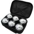 Boule - Set Spiel mit 6 Metallkugeln 1 Zielkugel Kugeln ø 72 mm Boccia Petanque