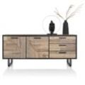 Henders & Hazel Avalon Sideboard mit LED 2 Türen+3 Laden HPL/Metallgestell 200x85 cm