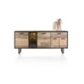 Henders & Hazel Avalon Sideboard mit LED 4 Türen+1 Lade+1 Glastür HPL/Metallgestell