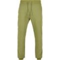 Jogginghose URBAN CLASSICS "Urban Classics Herren Organic Basic Sweatpants", Herren, Gr. S, US-Größen, grün (newolive), 100% Baumwolle, unifarben, normal, Hosen