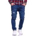 Slim-fit-Jeans BEHYPE, Herren, Gr. 29, Länge 32, blau, 98% Baumwolle, 2% Elasthan, Jeans, im angesagten Slim-Fit-Schnitt