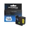 PrintAbout Schriftband kompatibel mit Dymo 45018 (S0720580) - (12 mm) - Schwarz auf gelb