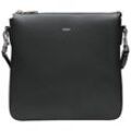 Umhängetasche JOOP "sofisticato 1.0 jasmina shoulderbag mvz", Damen, Gr. B/H/T: 27cm x 25cm x 6cm, schwarz, Leder, Taschen, Schultertasche Tasche Damen Handtasche Damen