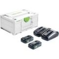 Festool - Energie-Set sys 18V 2x4,0/TCL 6 duo, Akku Starter Set im Systainer