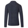 Strickjacke CASAMODA "CASAMODA Strickjacke uni", Herren, Gr. L, blau (dunkelblau), 80% Wolle (Lammwolle), 20% Polyamid, Strickjacken