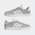 Sneaker ADIDAS SPORTSWEAR "VL COURT 3.0", Gr. 44, grau (grau two, cloud weiß, silber metallic), Leder, Synthetik, sportlich, Schuhe, inspiriert vom Design des adidas samba