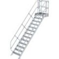 Treppen-Modul Aluminium geriffelt 13 Stufen - 632313 - Günzburger Steigtechnik