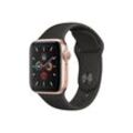 Apple Watch Series 5 (2019) GPS + Cellular 44 mm - Aluminium Gold - Sportarmband Schwarz