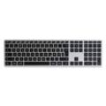 Satechi Slim X3 Bluetooth® Tastatur Deutsch, QWERTZ Anthrazit Multimediatasten, mit numerischer Tastatur, Beleuchtet